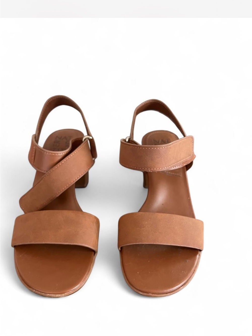 Naturalizer Gen N Brown Block Heel Sandals Adjustable Comfort Size 6.5